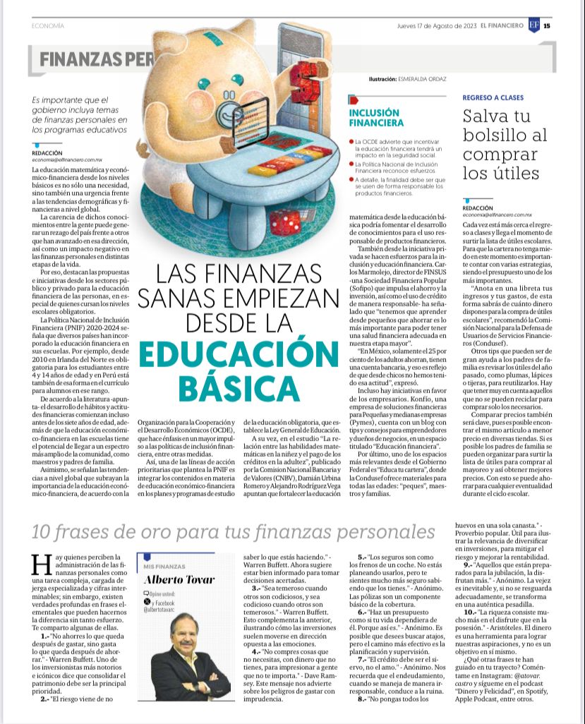 El Financiero 17 08 2023 FINSUS